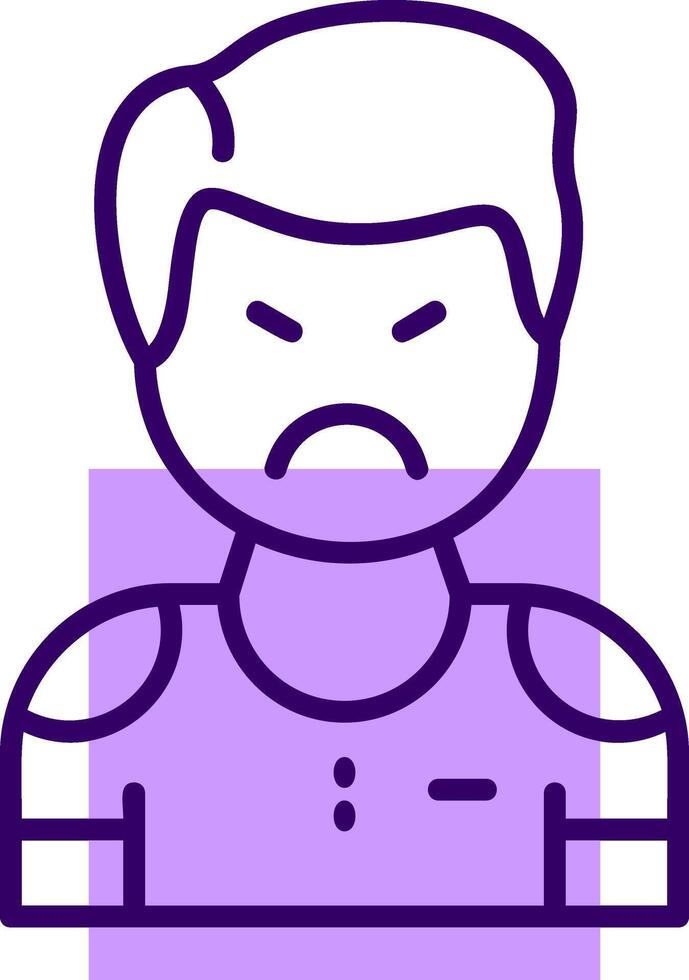 Impatience Outline Icon Style vector