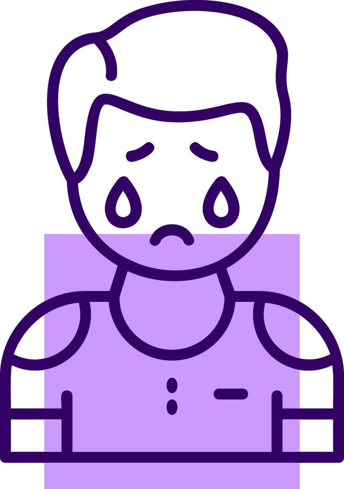 Melancholy Outline Icon Style vector