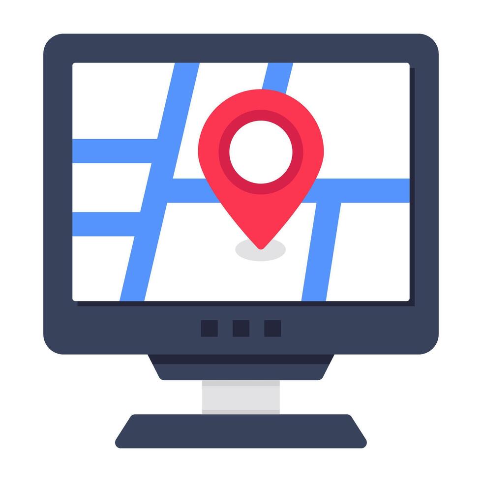 Modern design icon of online gps vector