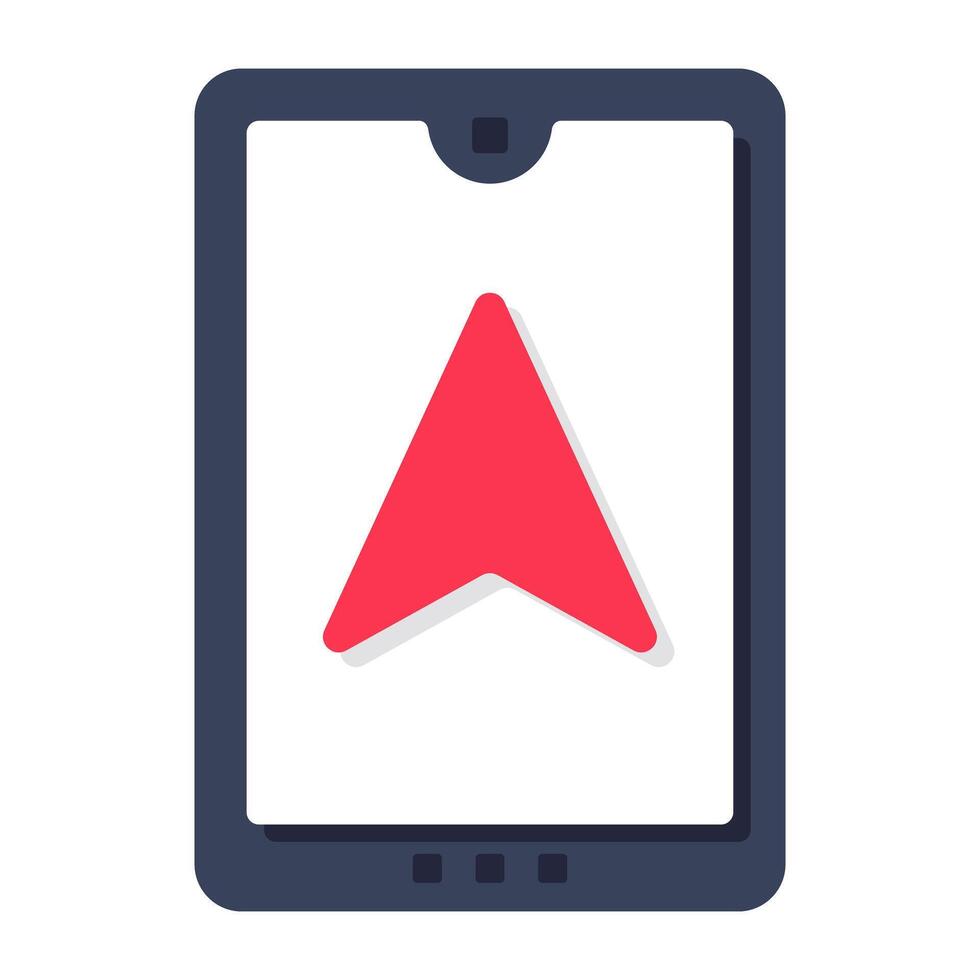 A trendy design icon of mobile navigation cursor vector