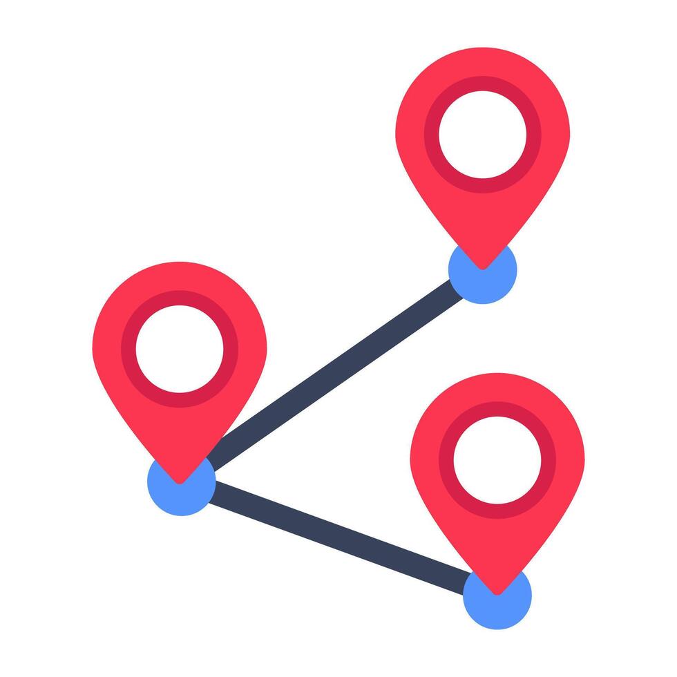 Premium design icon of route vector