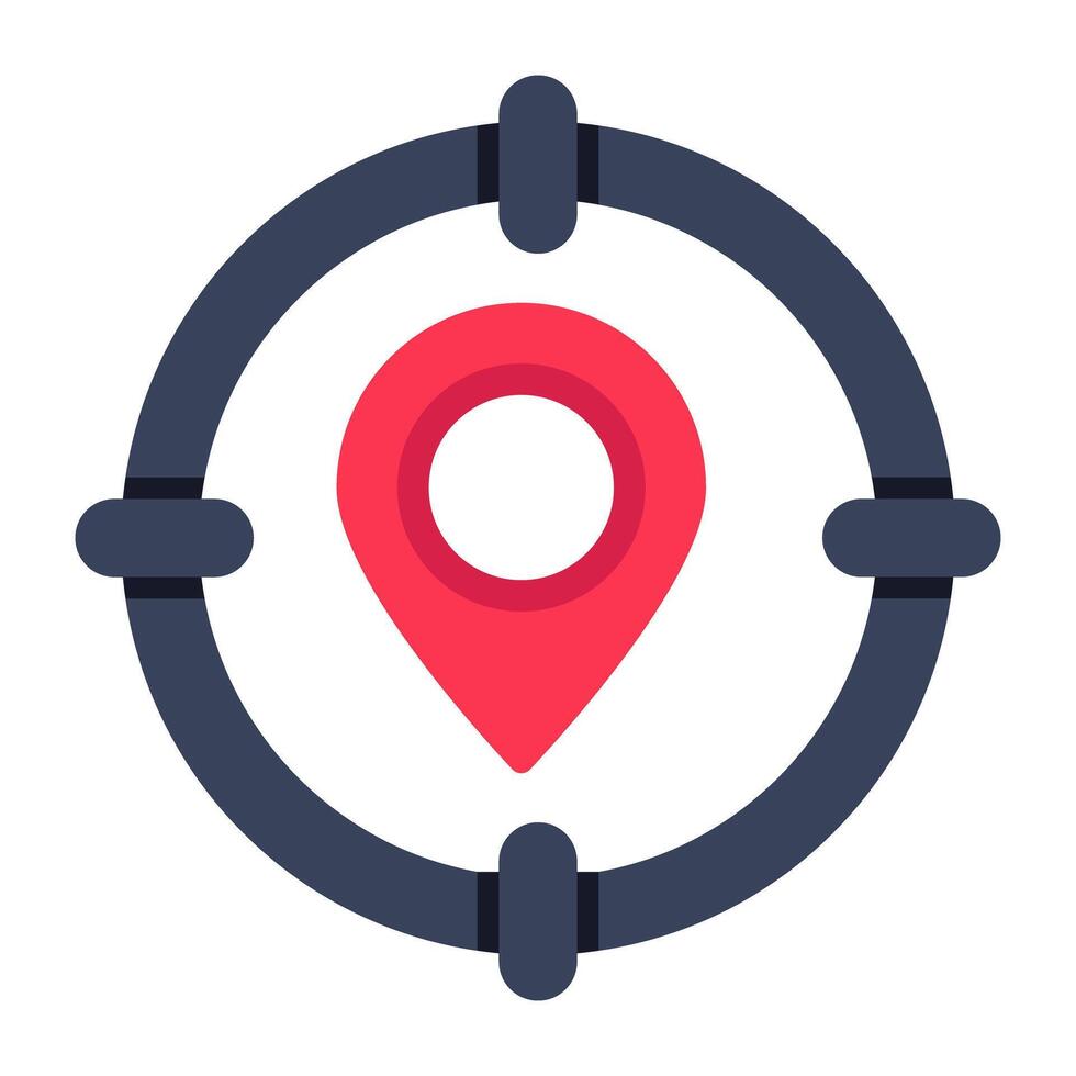Modern design icon of target location vector