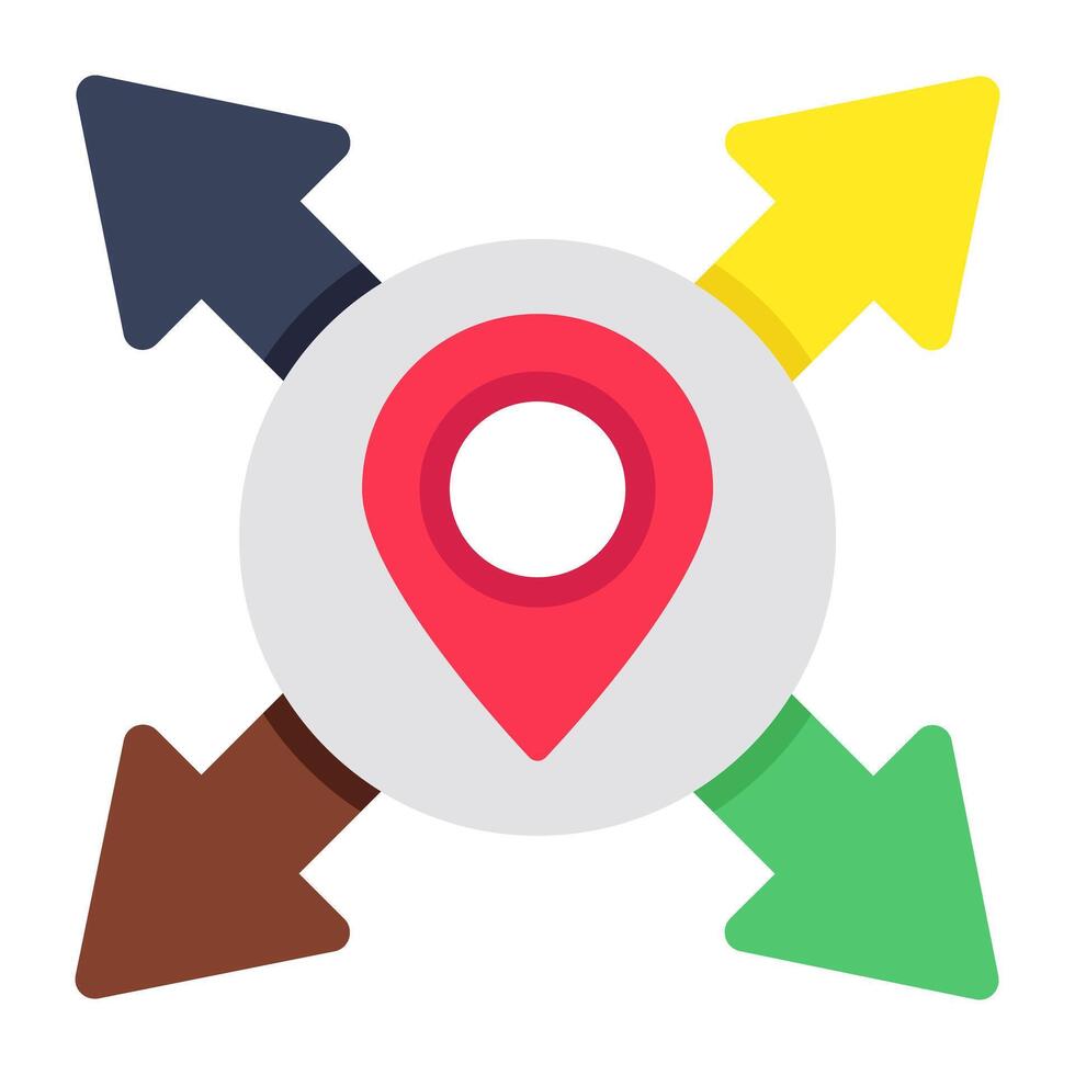 Premium design icon of four way Direction vector
