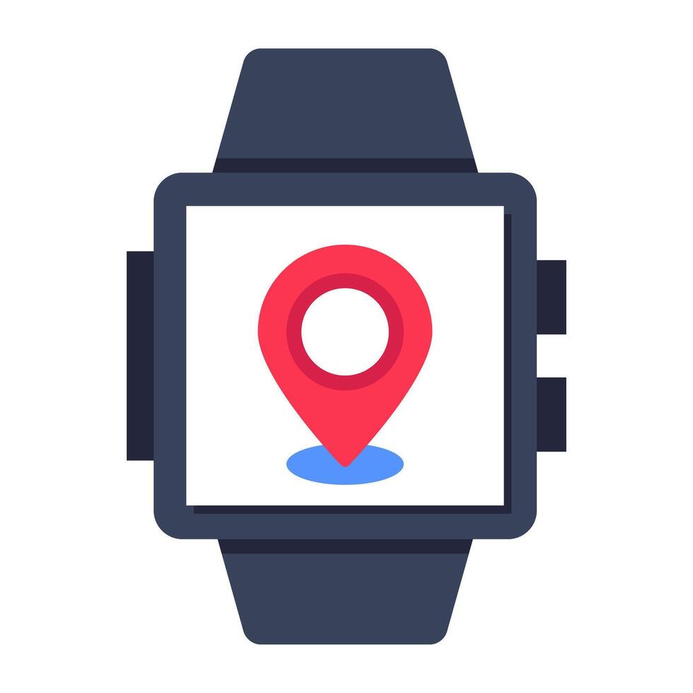 An icon design of smartwatch location vector