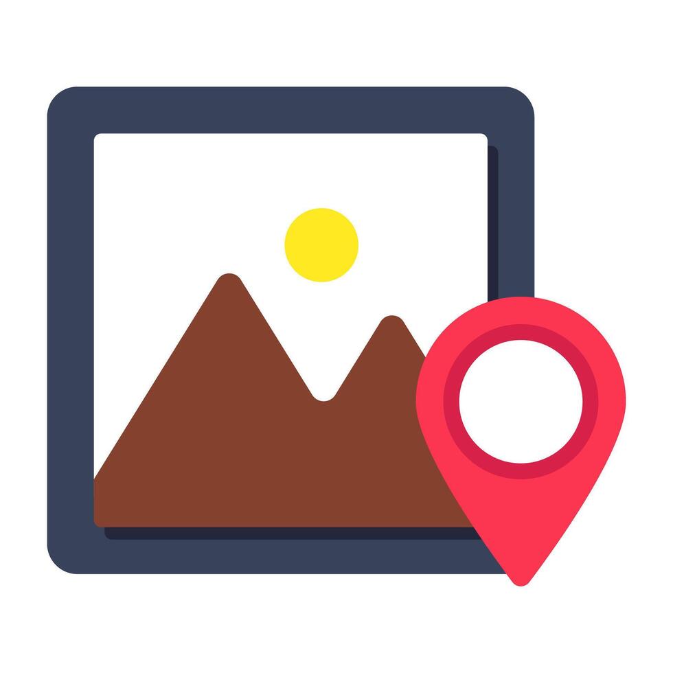 Modern design icon of photo location vector