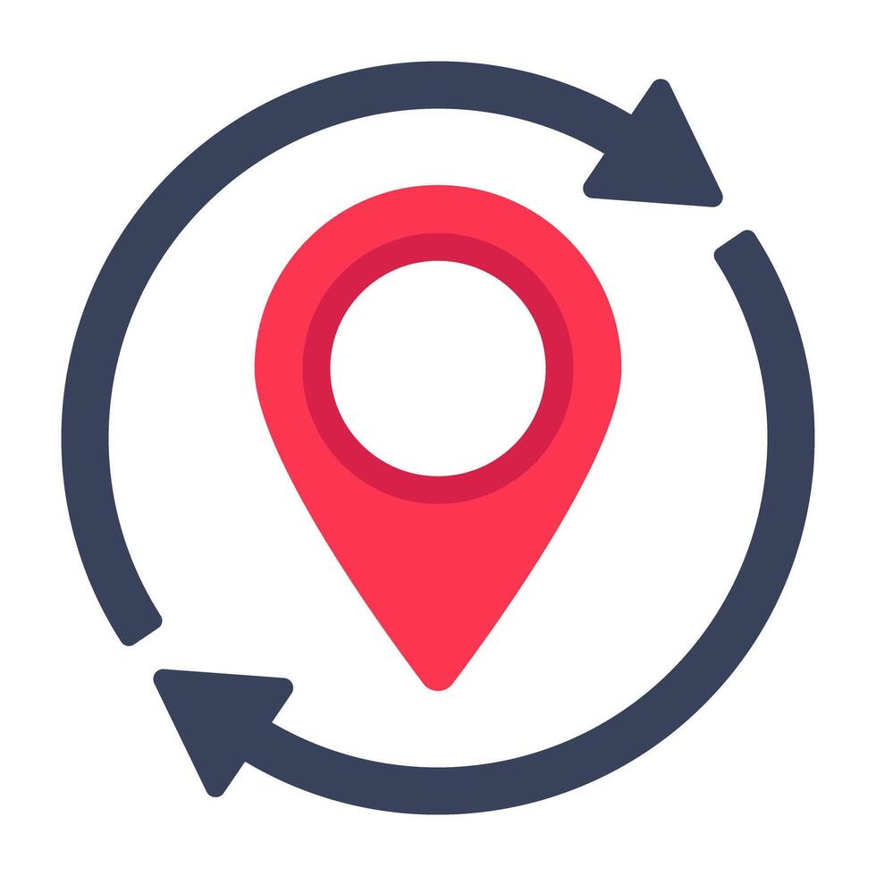 Creative design icon of gps update vector