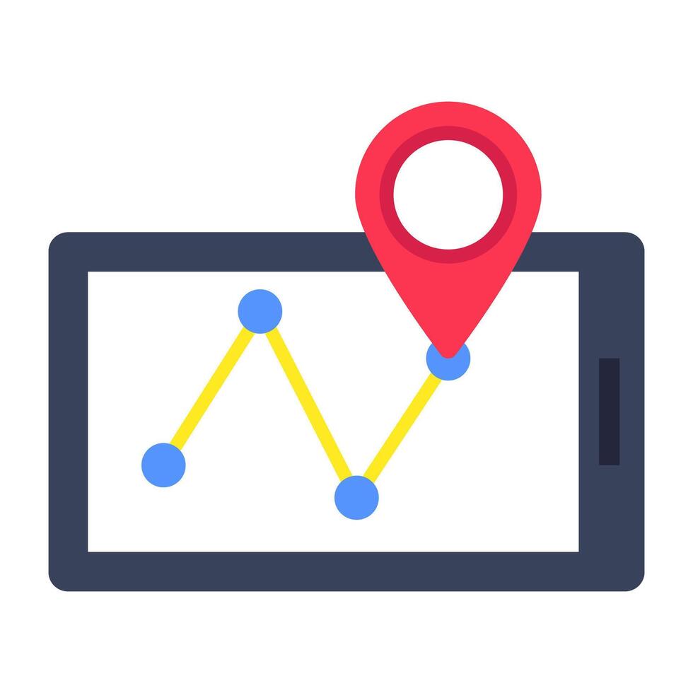 A trendy design icon of mobile gos vector