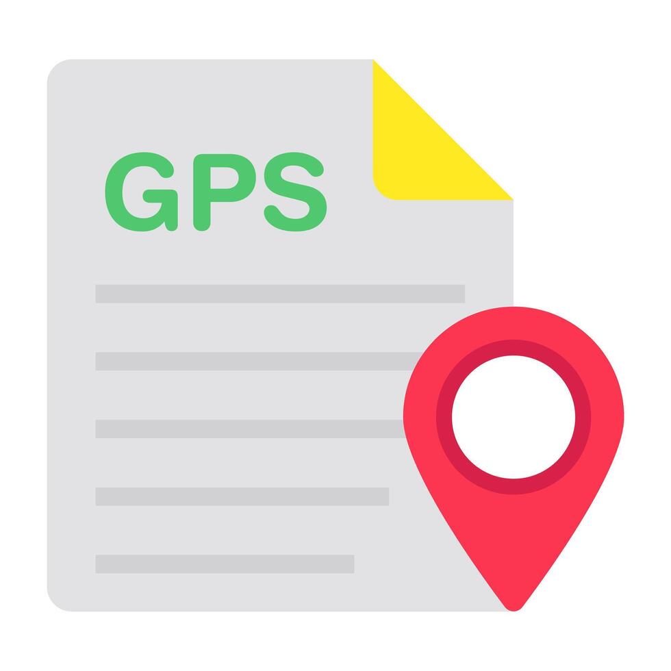 Premium design icon of gps file vector