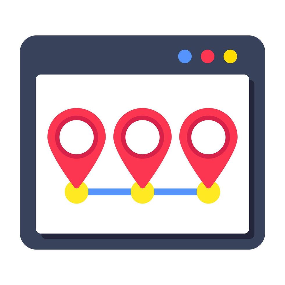 An icon design of web route vector