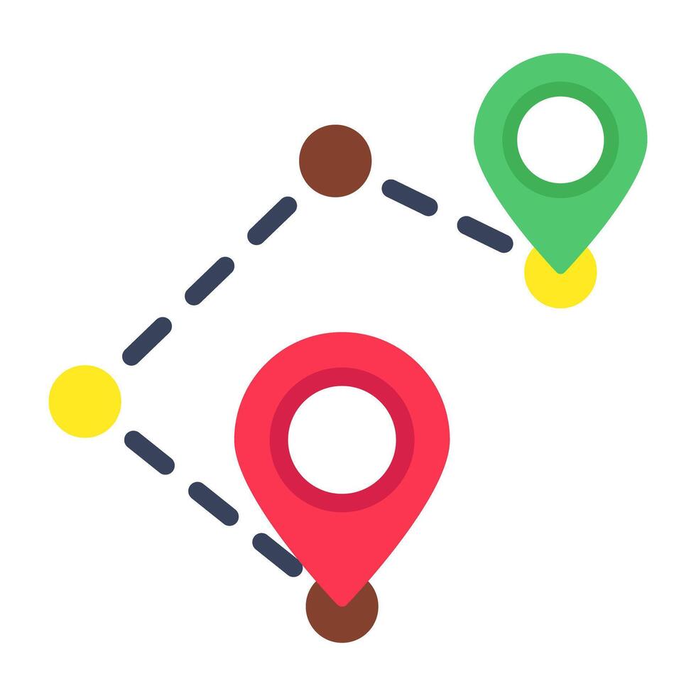 Premium design icon of route vector
