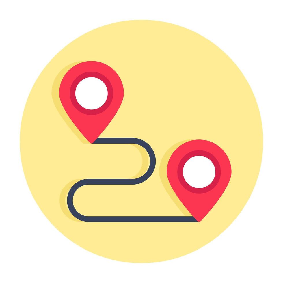 Modern designs icon of route vector