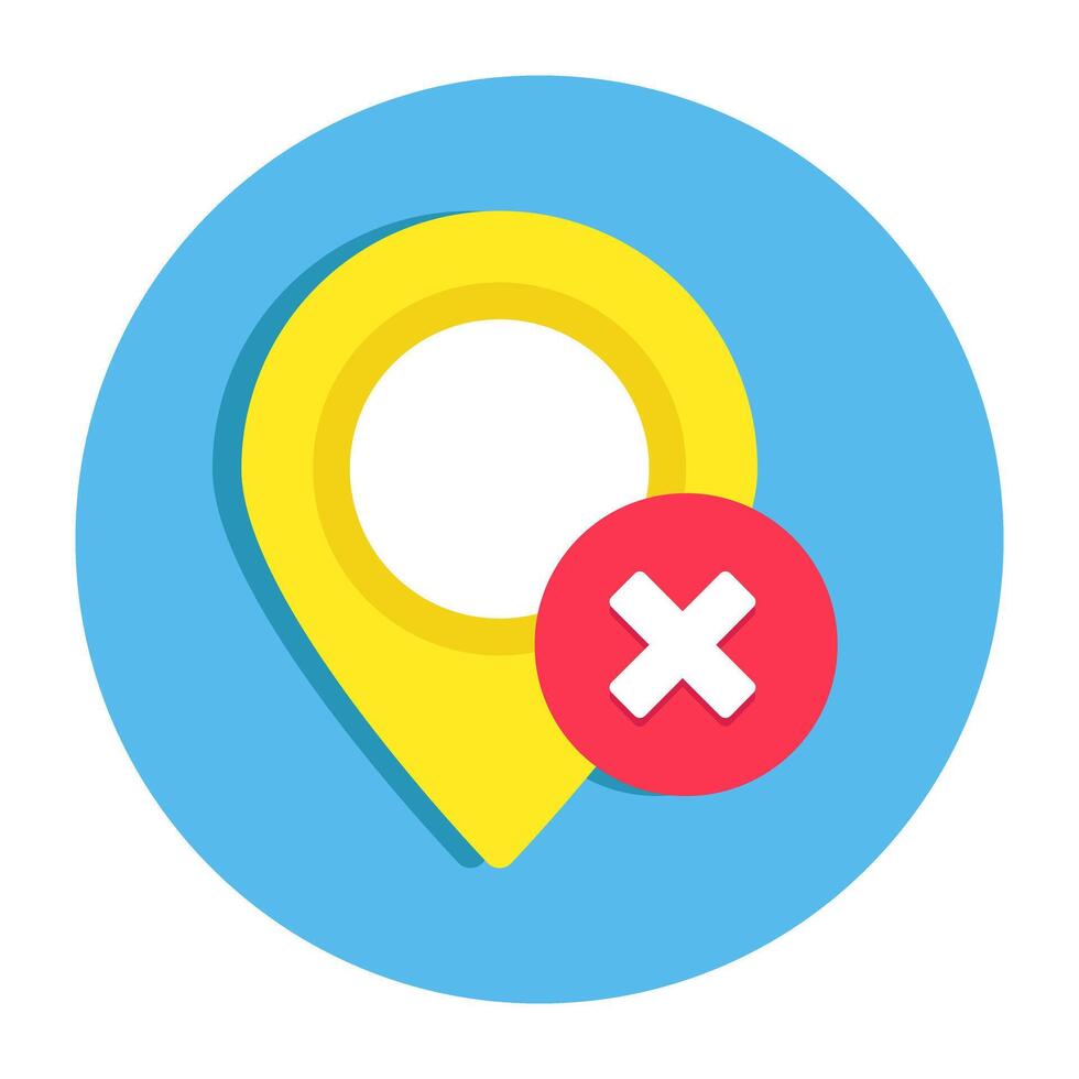 An icon design of remove location vector