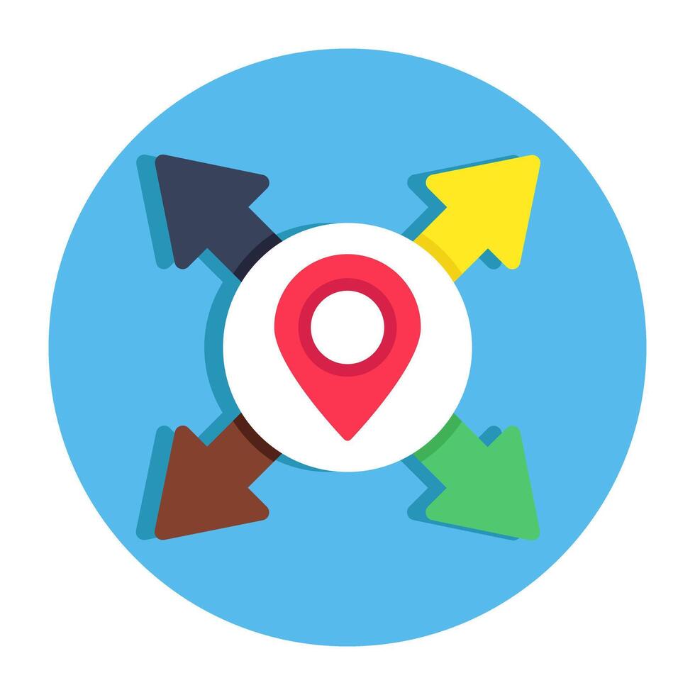 Premium design icon of four way Direction vector