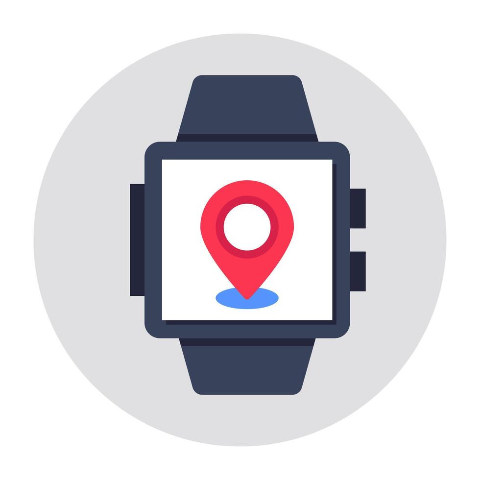 An icon design of smartwatch location vector