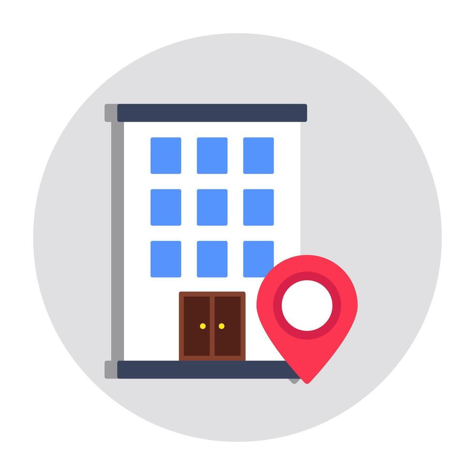 A beautiful design icon of office location vector