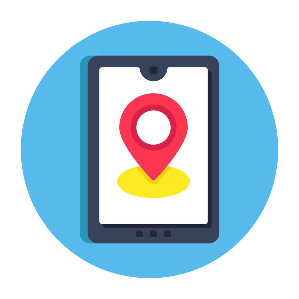 Creative design icon of mobile gps vector