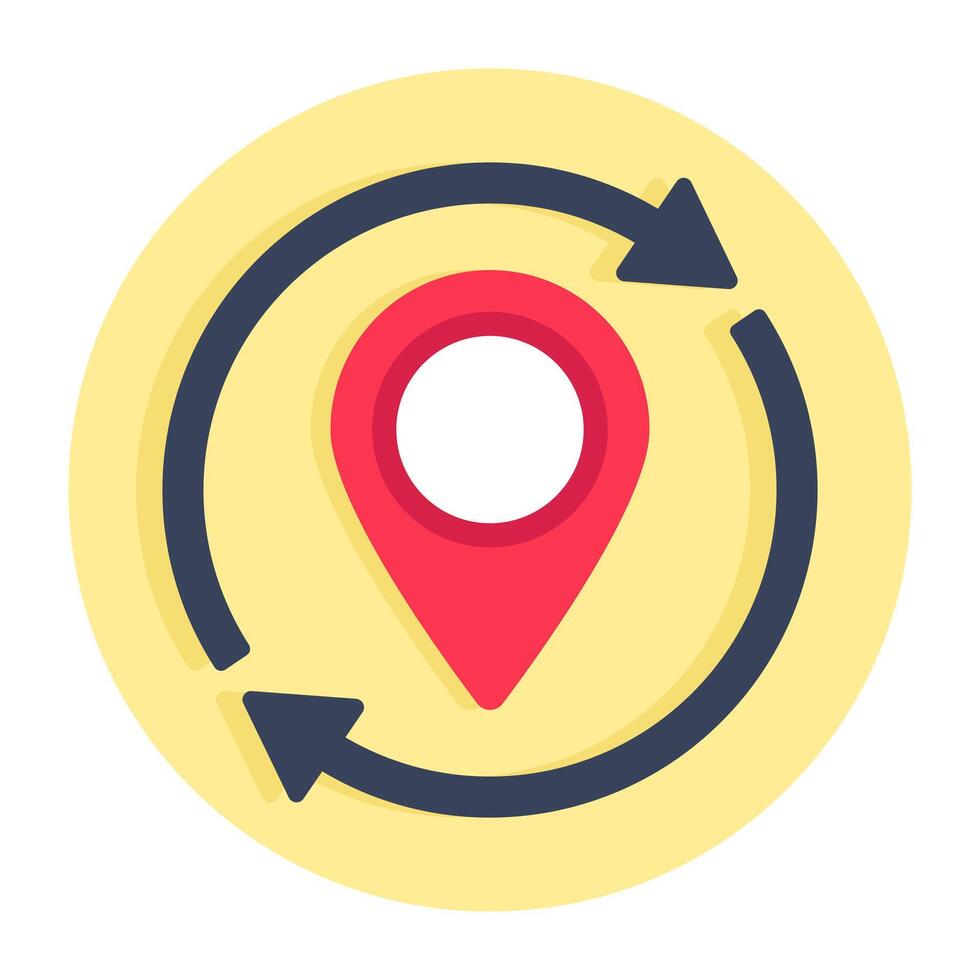 Creative design icon of gps update vector