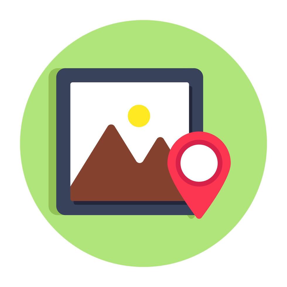 Modern design icon of photo location vector