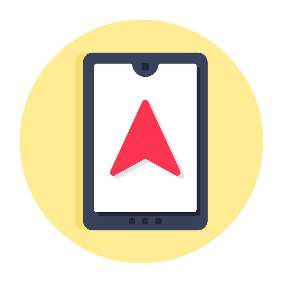 A trendy design icon of mobile navigation cursor vector