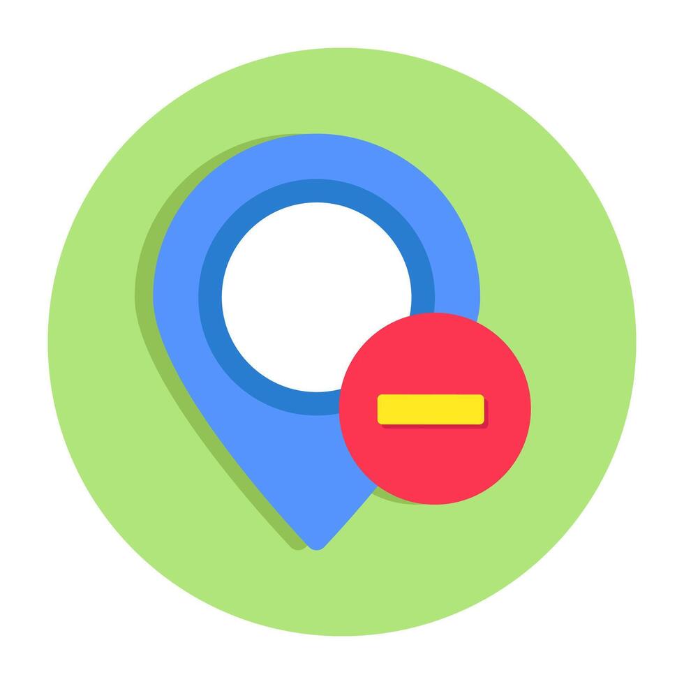 An icon design of no location vector