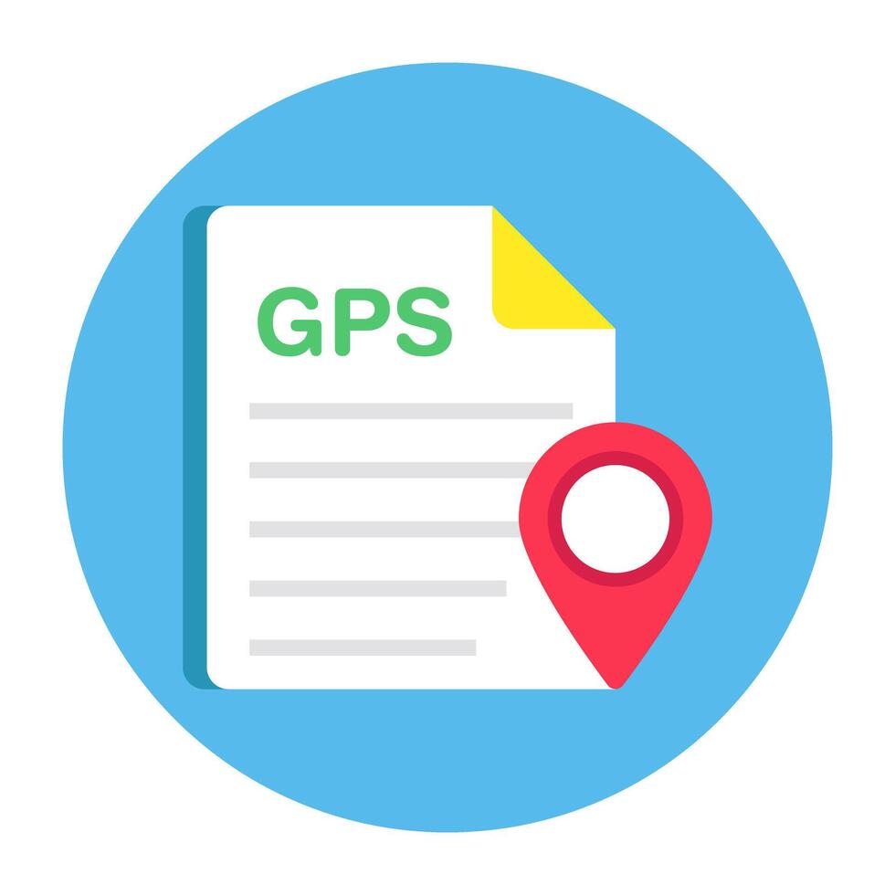 Premium design icon of gps file vector