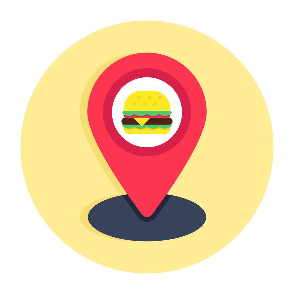 A colored design icon of restaurant location vector
