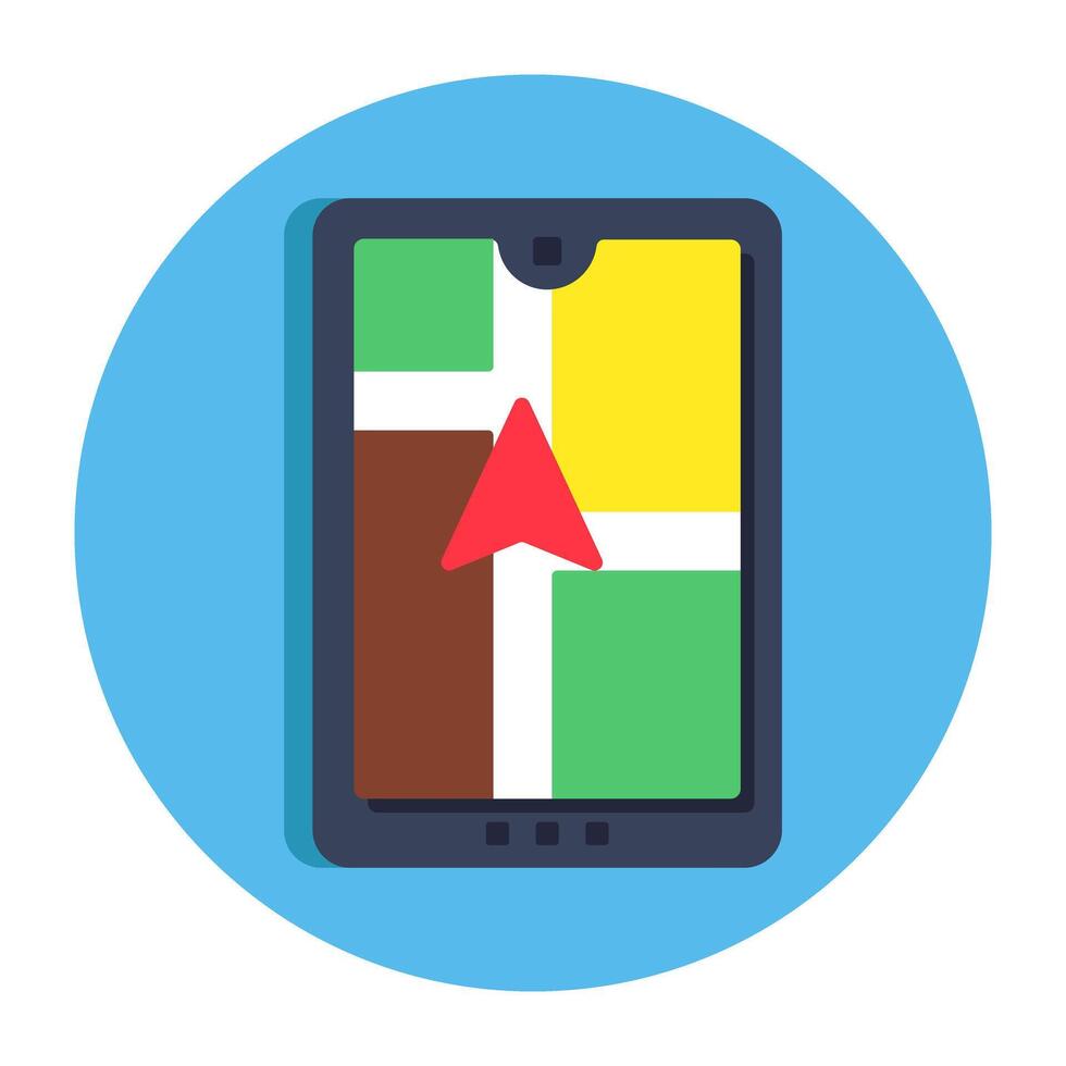 Creative design icon of mobile navigation cursor vector