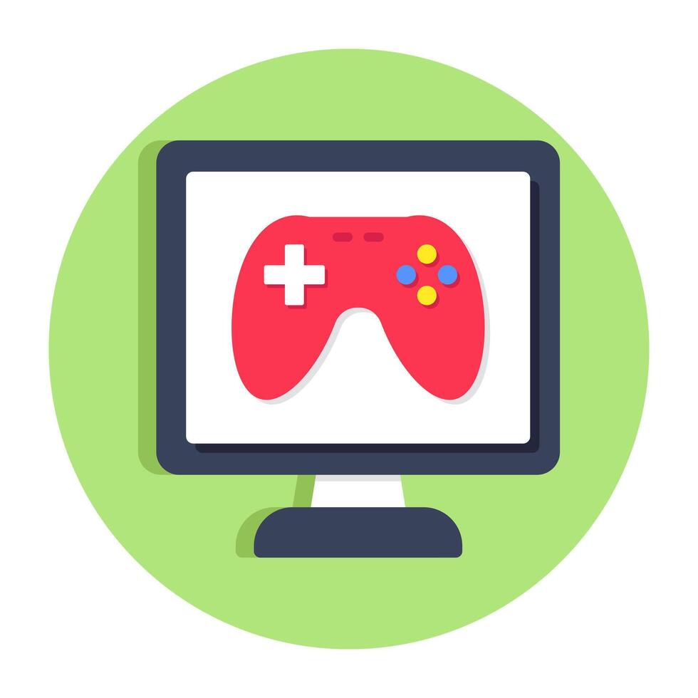 A flat design, icon of game vector