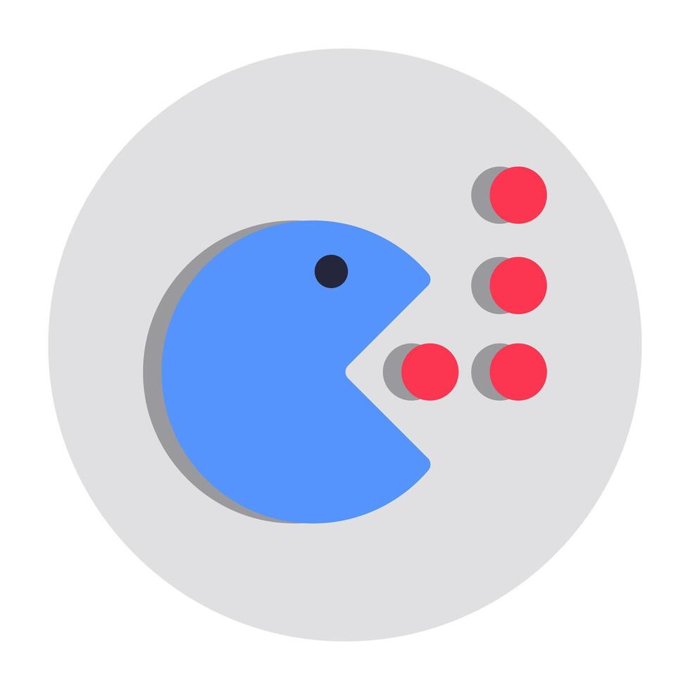 Creative design icon of pacman game vector