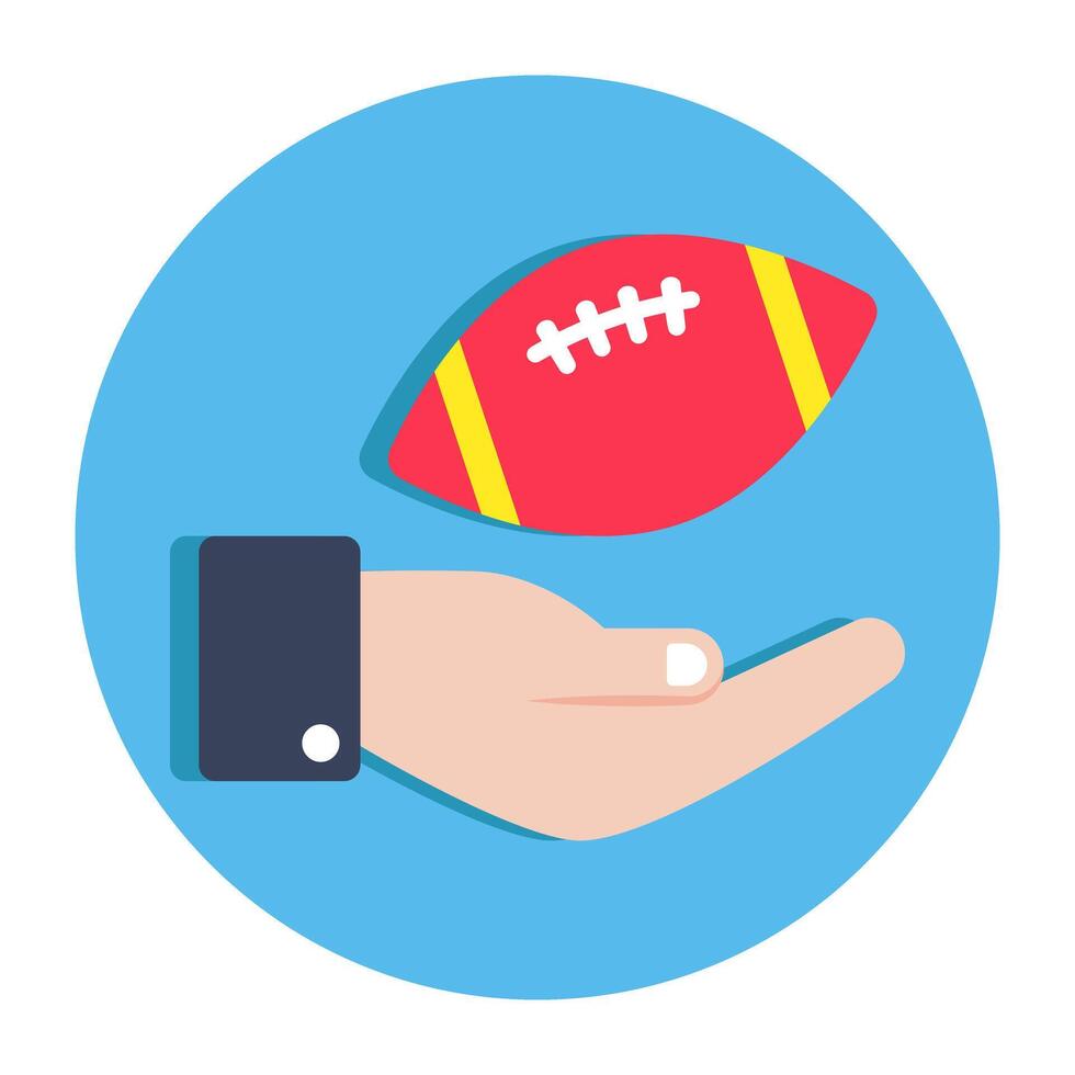 American football icon, flat design of rugby vector