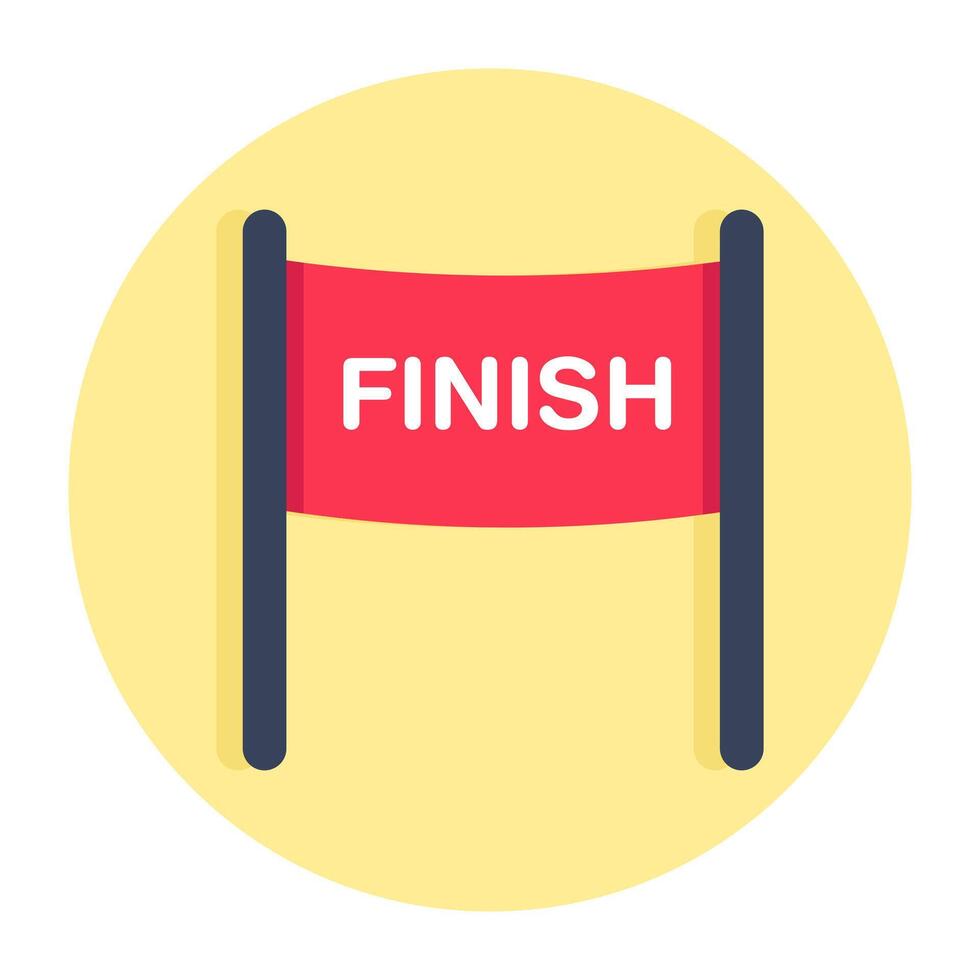 An icon design of finish line vector