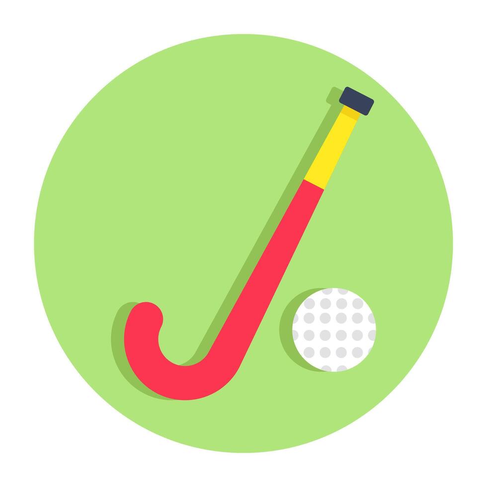 Flat design icon of hockey vector