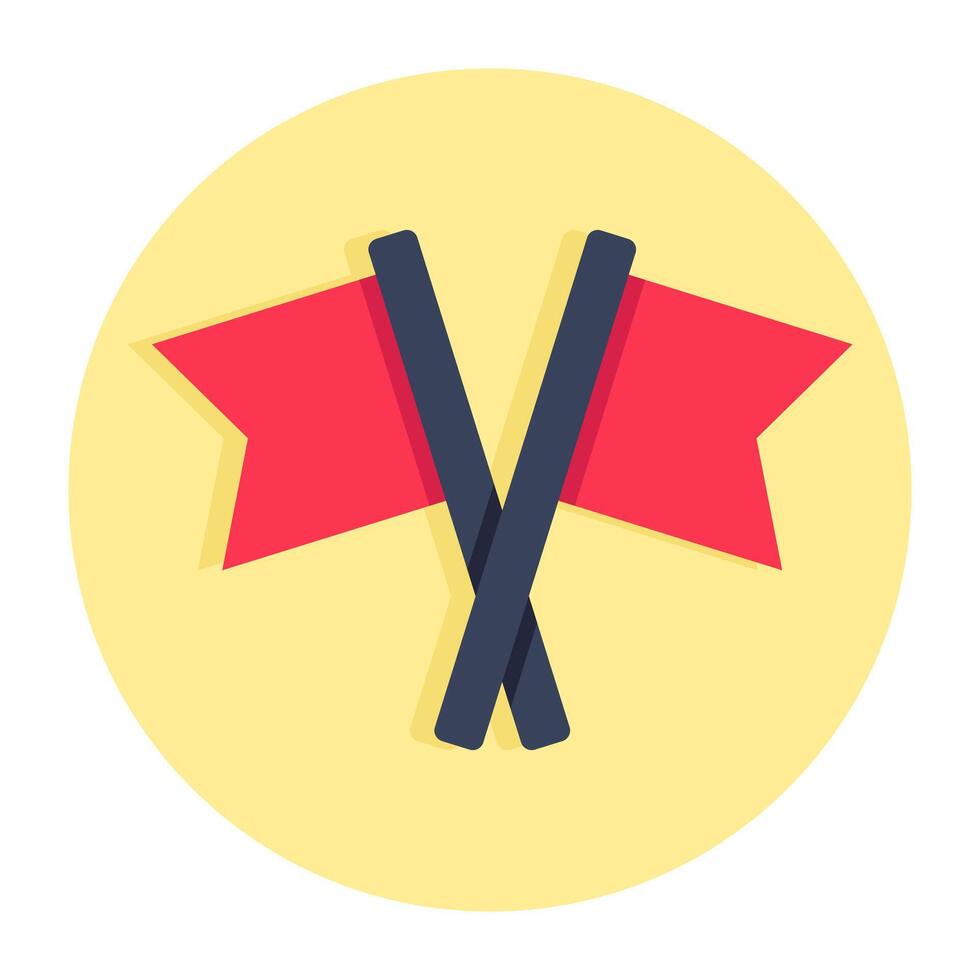 A unique design icon of cross flags vector