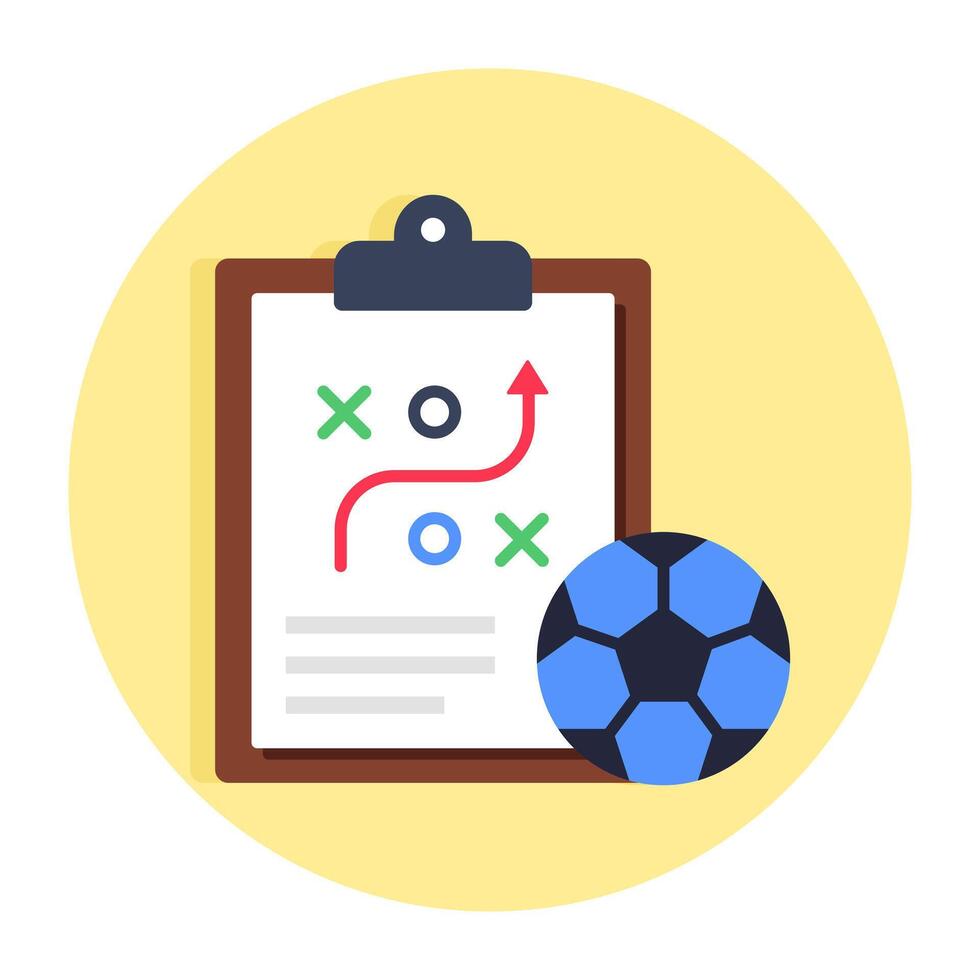 Editable design icon of sports strategy vector