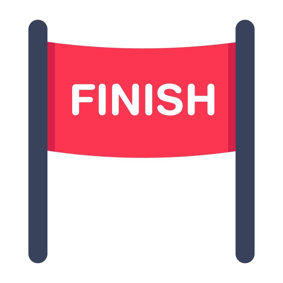 An icon design of finish line vector