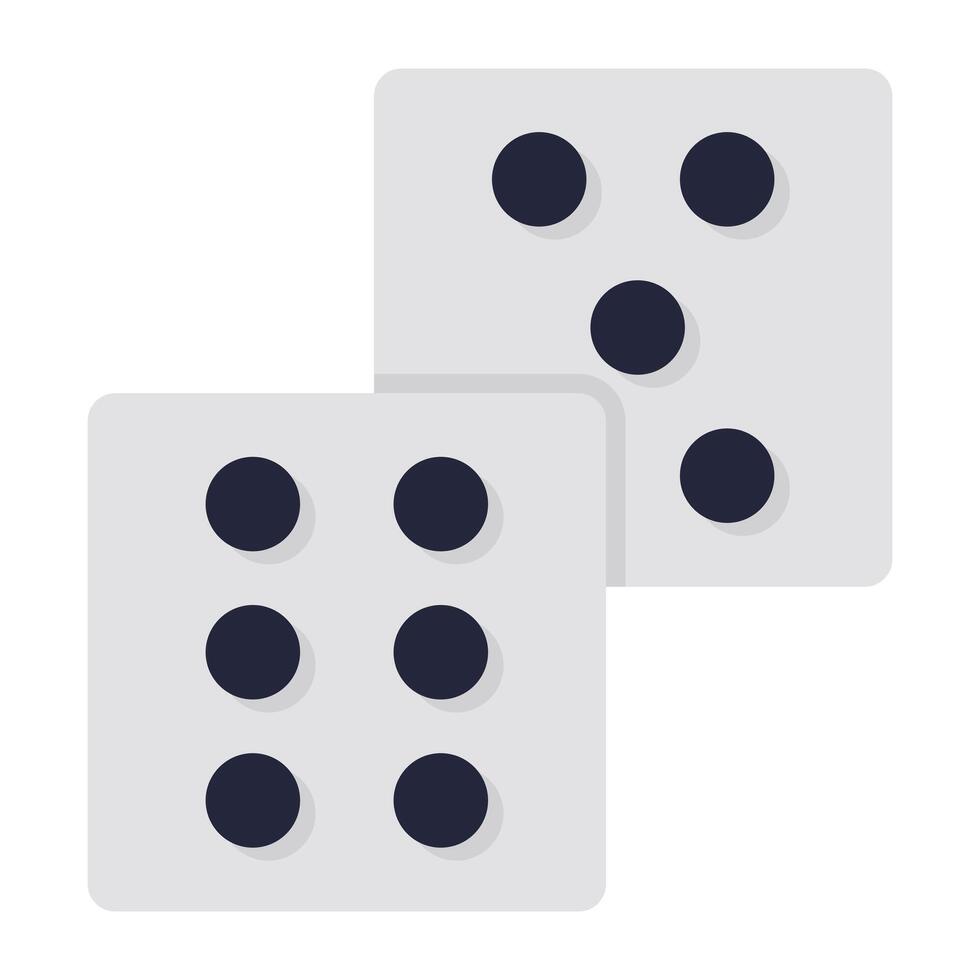 A flat design, icon of ludo dices vector