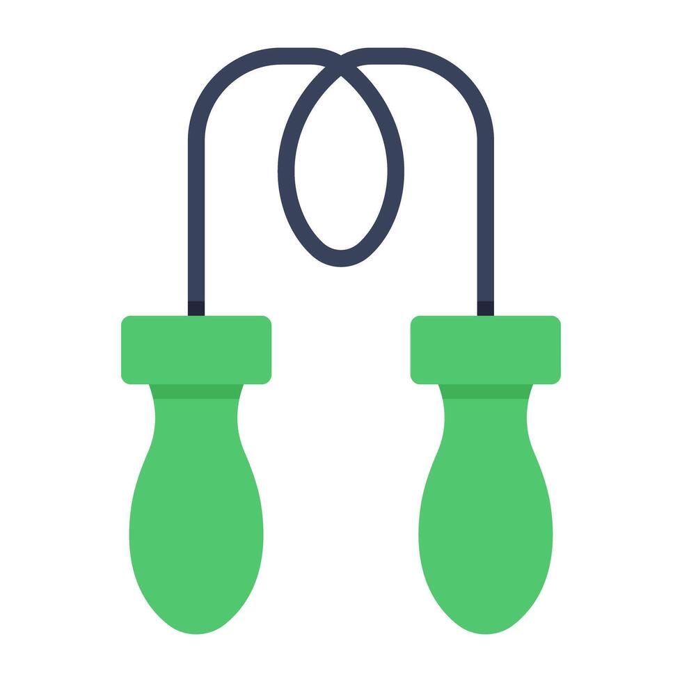 A flat design icon of skipping rope vector