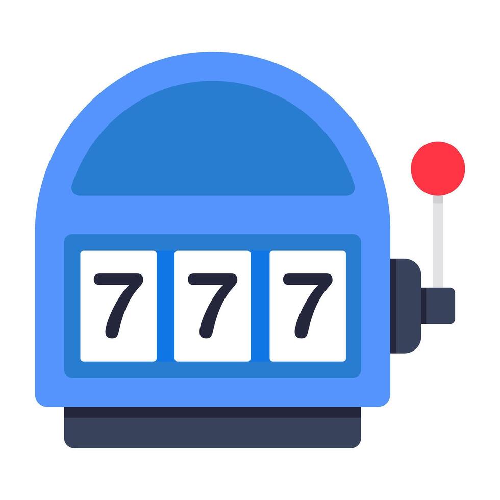 A flat design, icon of jackpot game vector