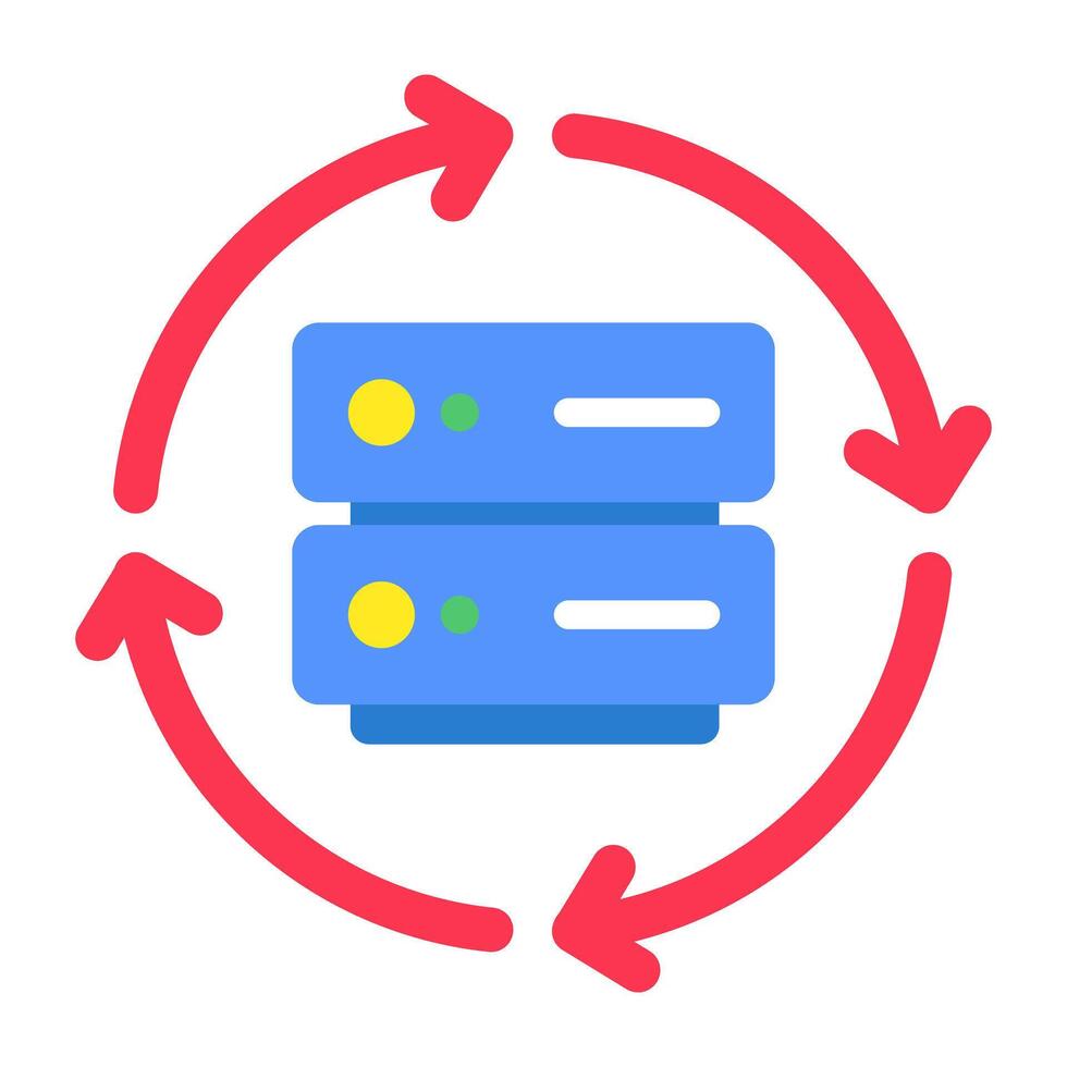 A trendy design icon of database update vector
