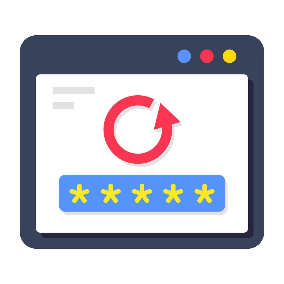 A beautiful design icon of web reset password vector