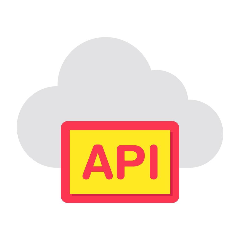 Modern design icon of cloud api vector