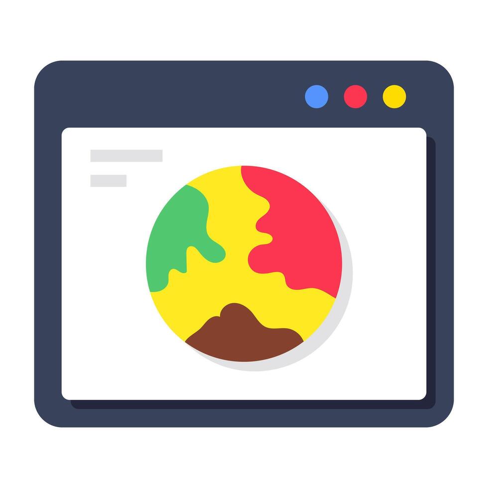 An Icon design of web globe vector