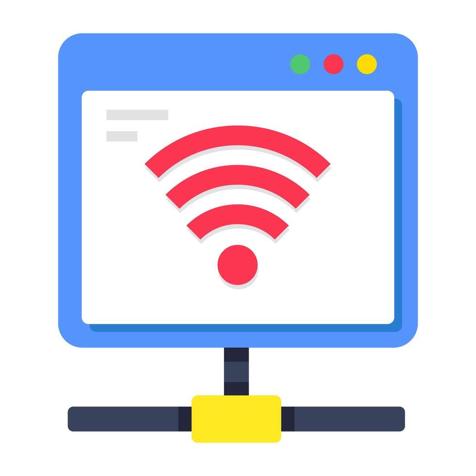 An icon design of web wifi vector
