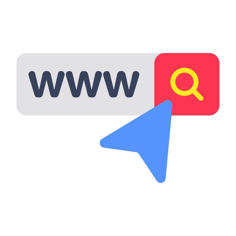 A beautiful design icon of search www vector