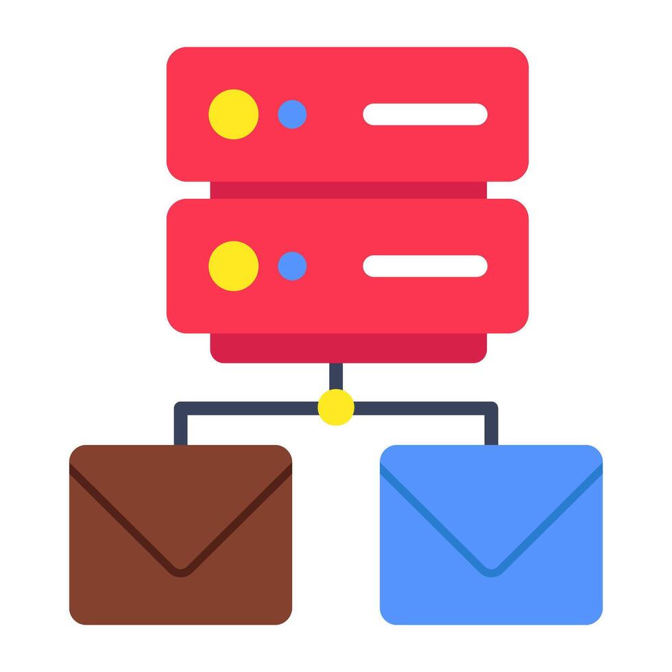 Creative design icon of server mail vector