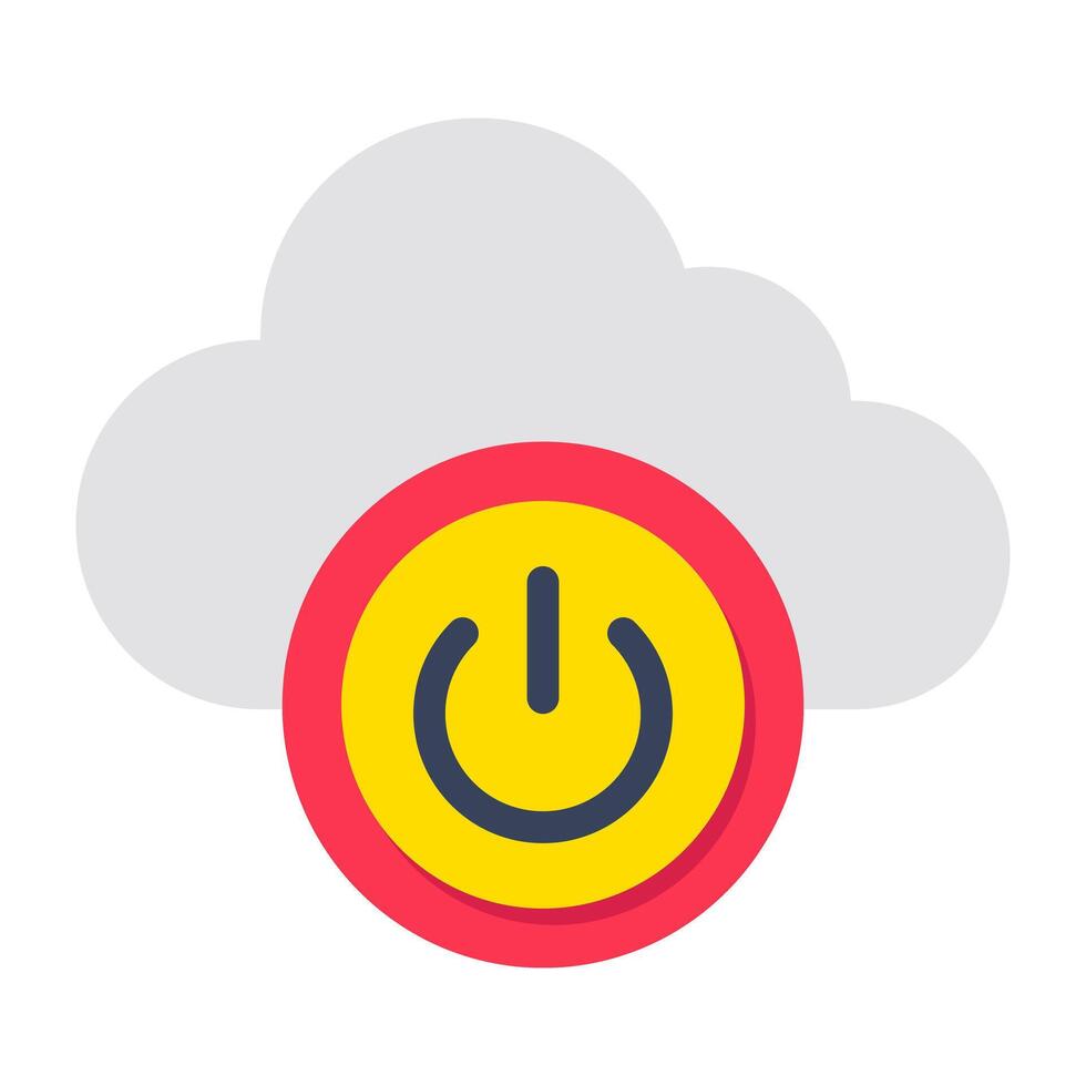 Modern design icon of cloud power off vector