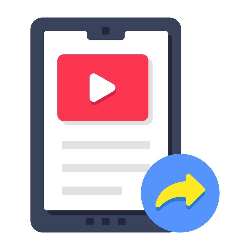 An icon design of mobile share vector