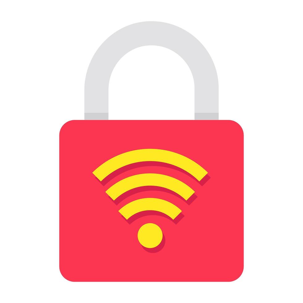 Modern design icon of wifi lock vector