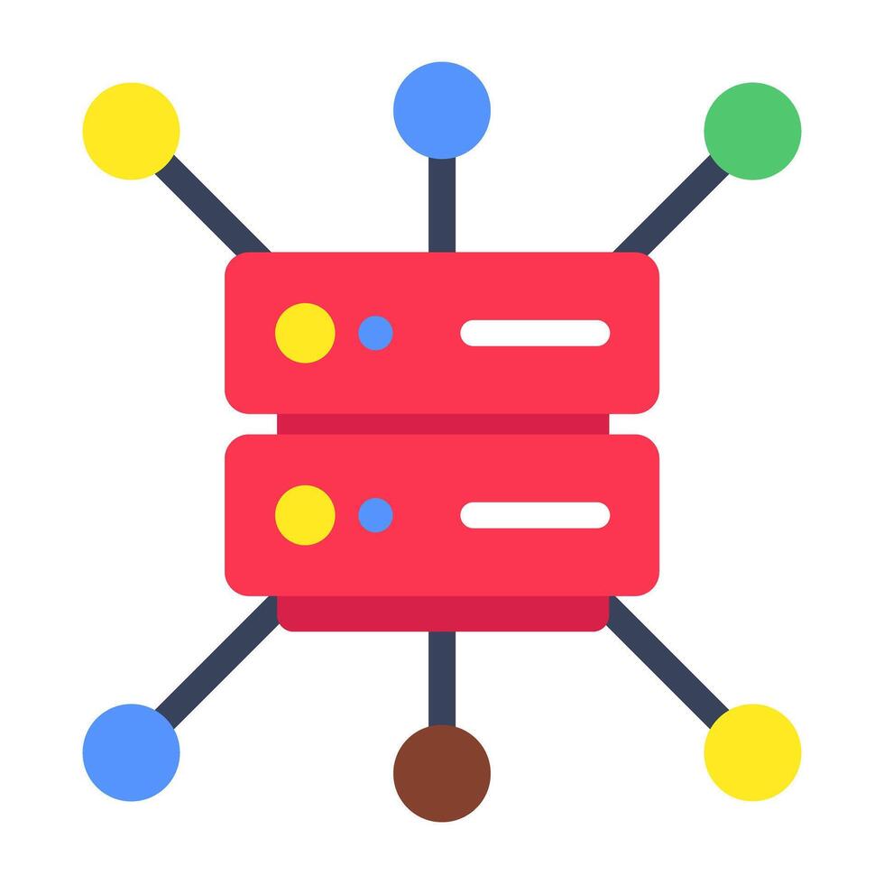 An Icon design of server networking vector