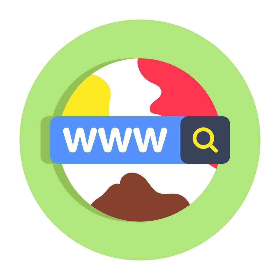 A beautiful design icon of www vector